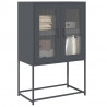 Komoda wysoka Antracyt 68x39x107 cm Stal