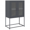 Komoda wysoka Antracyt 68x39x107 cm Stal