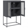 Komoda wysoka Antracyt 68x39x107 cm Stal