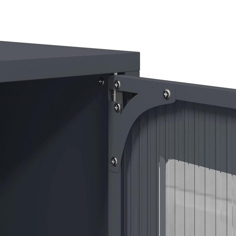 Komoda wysoka Antracyt 68x39x107 cm Stal