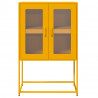 Komoda wysoka Musztardowo-żółta 68x39x107 cm Stal