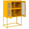 Komoda wysoka Musztardowo-żółta 68x39x107 cm Stal