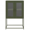 Komoda Oliwkowo-zielona 68x39x107 cm Stal