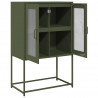 Komoda Oliwkowo-zielona 68x39x107 cm Stal