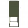 Komoda Oliwkowo-zielona 68x39x107 cm Stal