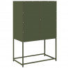 Komoda Oliwkowo-zielona 68x39x107 cm Stal