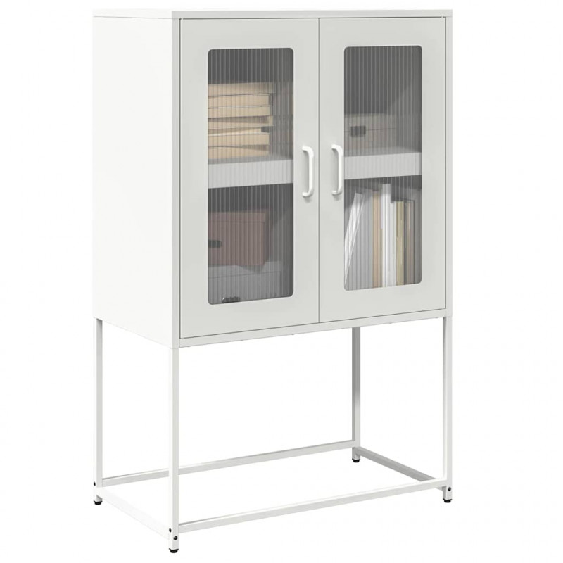Komoda biała 68x39x107 cm stal