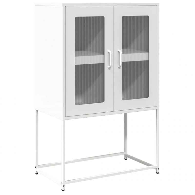 Komoda biała 68x39x107 cm stal