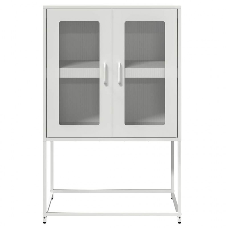 Komoda biała 68x39x107 cm stal