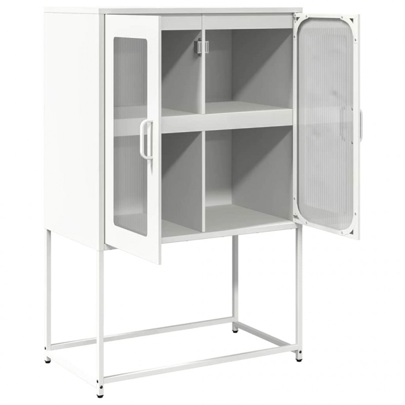 Komoda biała 68x39x107 cm stal