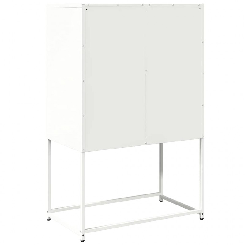 Komoda biała 68x39x107 cm stal