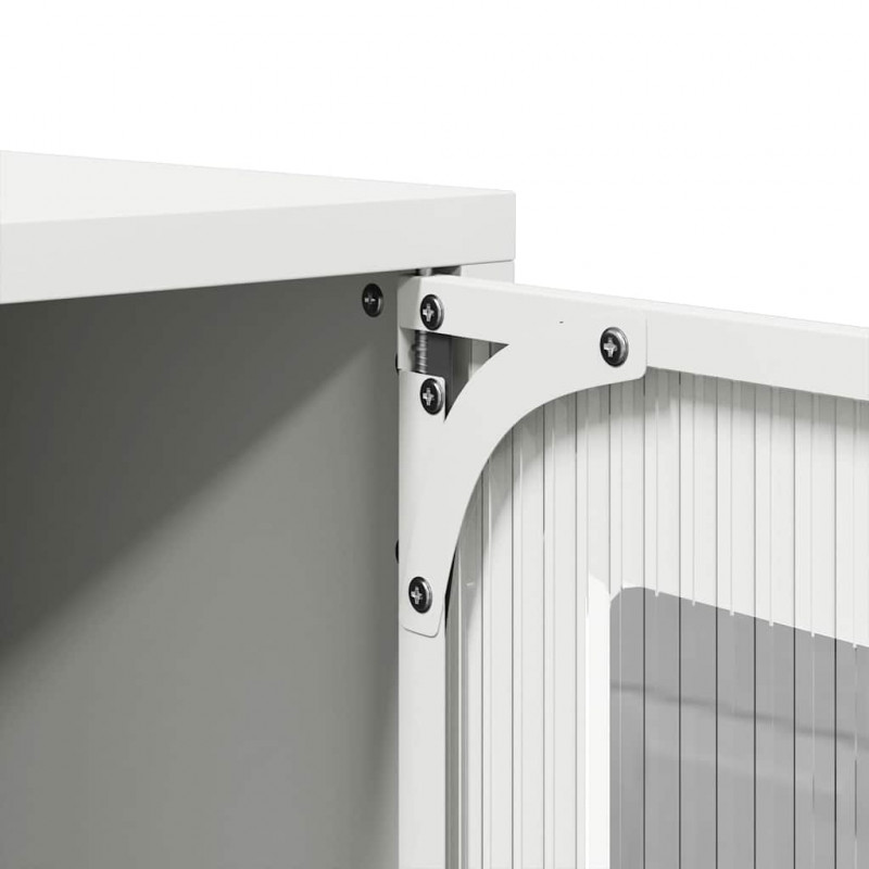 Komoda biała 68x39x107 cm stal