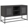 Szafka pod telewizor, czarna, 100,5x39x60,5 cm, stalowa
