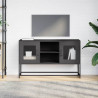 Szafka pod telewizor, czarna, 100,5x39x60,5 cm, stalowa