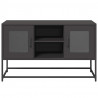 Szafka pod telewizor, czarna, 100,5x39x60,5 cm, stalowa