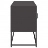 Szafka pod telewizor, czarna, 100,5x39x60,5 cm, stalowa