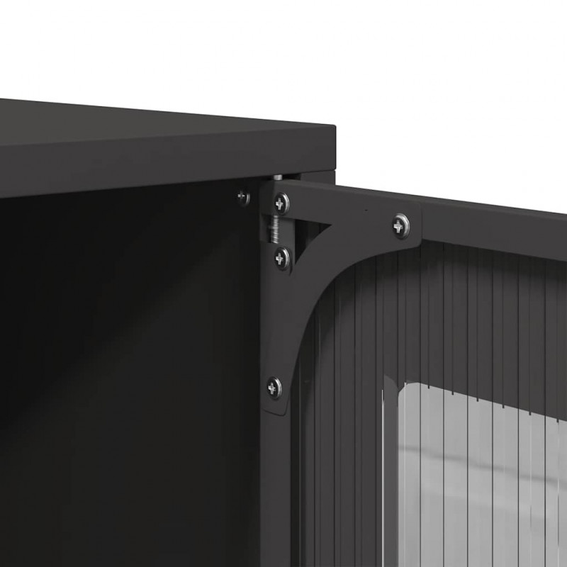 Szafka pod telewizor, czarna, 100,5x39x60,5 cm, stalowa