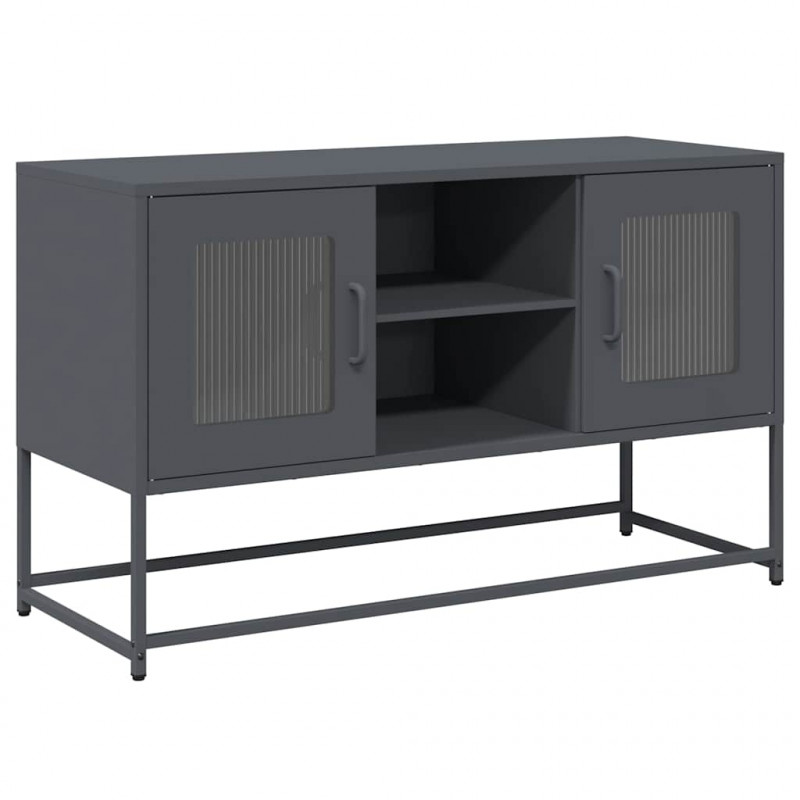 Szafka pod telewizor, antracytowa, 100,5x39x60,5 cm, stalowa