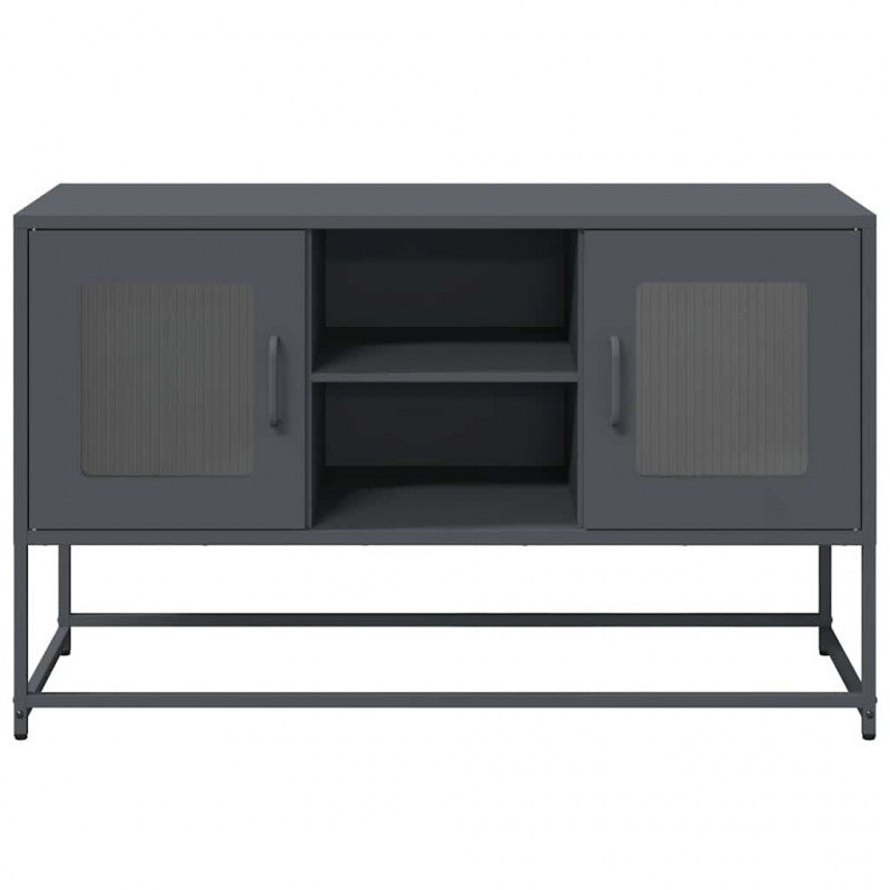 Szafka pod telewizor, antracytowa, 100,5x39x60,5 cm, stalowa