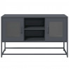 Szafka pod telewizor, antracytowa, 100,5x39x60,5 cm, stalowa