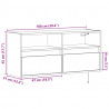 Ścienna szafka TV z LED, biała, 100x31x45 cm