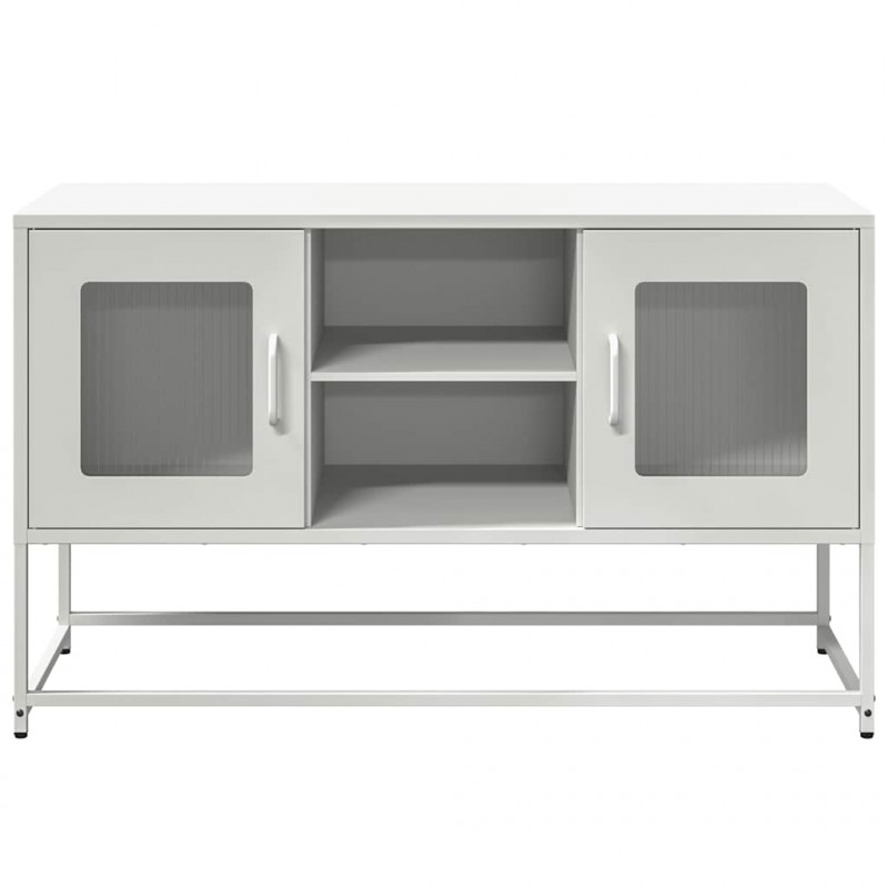 Szafka pod telewizor, biała, 100,5x39x60,5 cm, stalowa