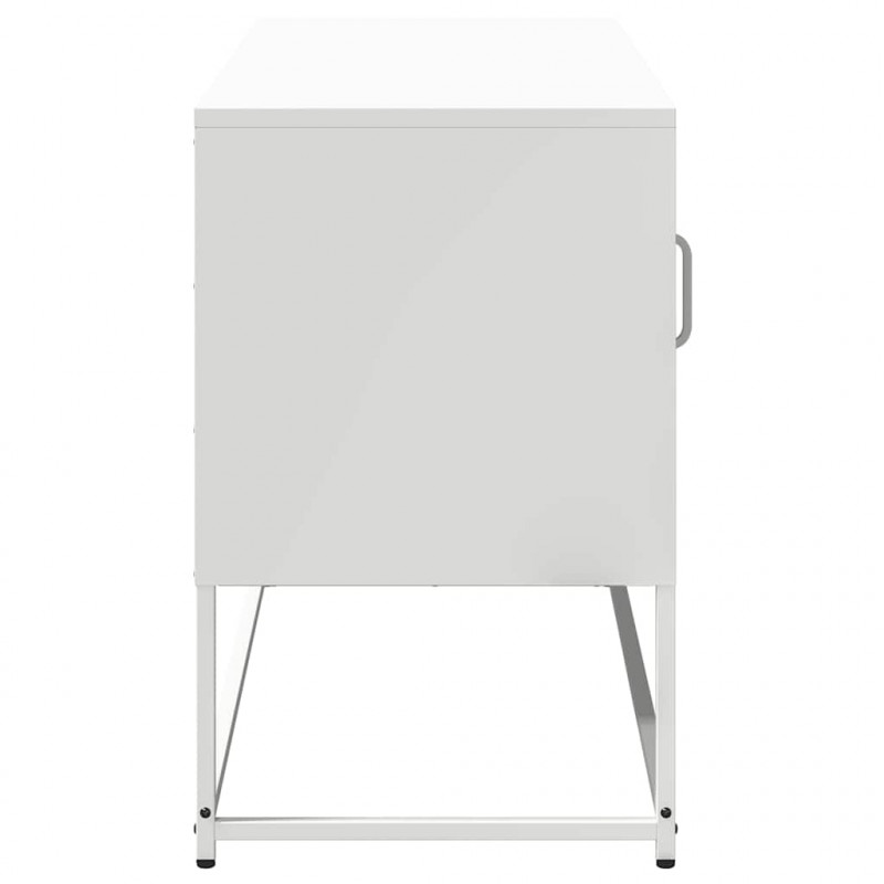 Szafka pod telewizor, biała, 100,5x39x60,5 cm, stalowa