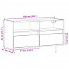 Ścienna szafka TV z LED, czarna, 100x31x45 cm