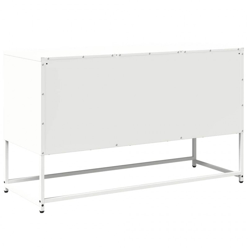 Szafka pod telewizor, biała, 100,5x39x60,5 cm, stalowa