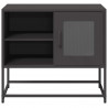 Szafka pod telewizor, czarna, 68x39x60,5 cm, stalowa