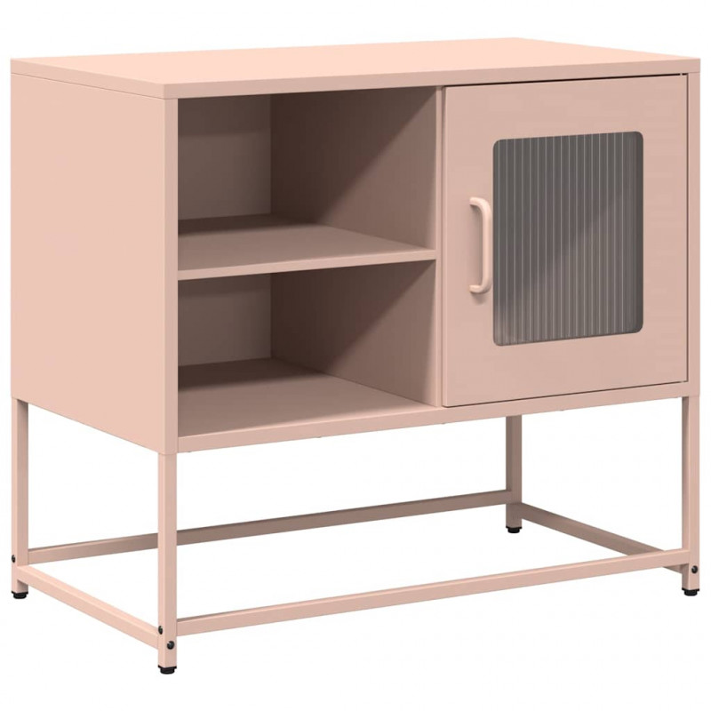 Szafka pod telewizor, różowa, 68x39x60,5 cm, stalowa