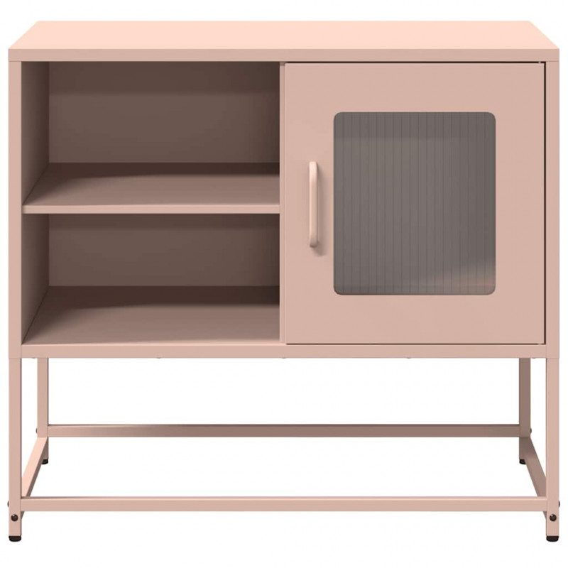 Szafka pod telewizor, różowa, 68x39x60,5 cm, stalowa