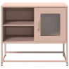 Szafka pod telewizor, różowa, 68x39x60,5 cm, stalowa