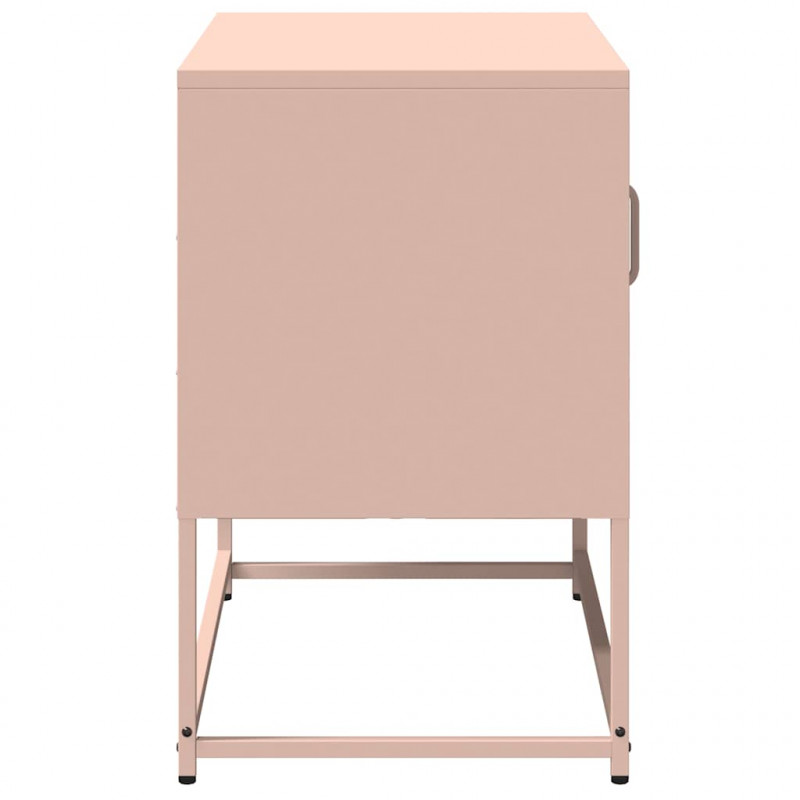 Szafka pod telewizor, różowa, 68x39x60,5 cm, stalowa