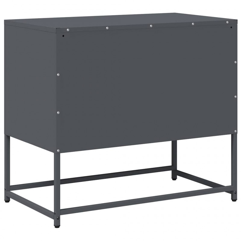 Szafka pod telewizor, antracytowa, 68x39x60,5 cm, stalowa