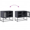 Szafka pod telewizor, antracytowa, 68x39x60,5 cm, stalowa