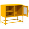 Szafka pod telewizor, musztardowa, 68x39x60,5 cm, stalowa