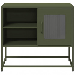 Szafka pod telewizor, oliwkowa, 68x39x60,5 cm, stalowa