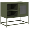 Szafka pod telewizor, oliwkowa, 68x39x60,5 cm, stalowa