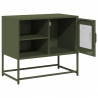Szafka pod telewizor, oliwkowa, 68x39x60,5 cm, stalowa