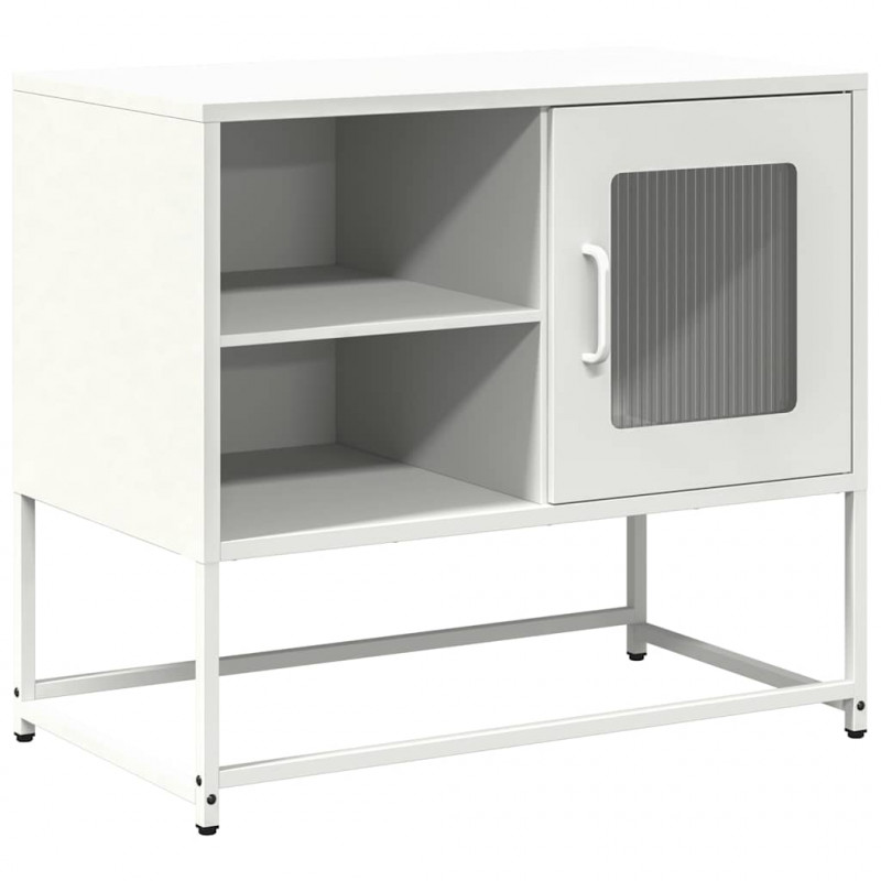 Szafka pod telewizor, biała, 68x39x60,5 cm, stalowa