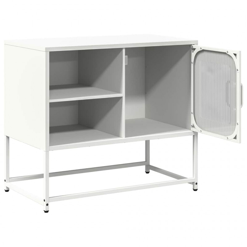 Szafka pod telewizor, biała, 68x39x60,5 cm, stalowa