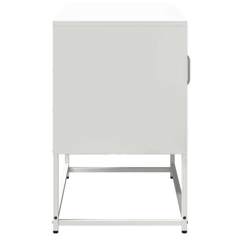 Szafka pod telewizor, biała, 68x39x60,5 cm, stalowa