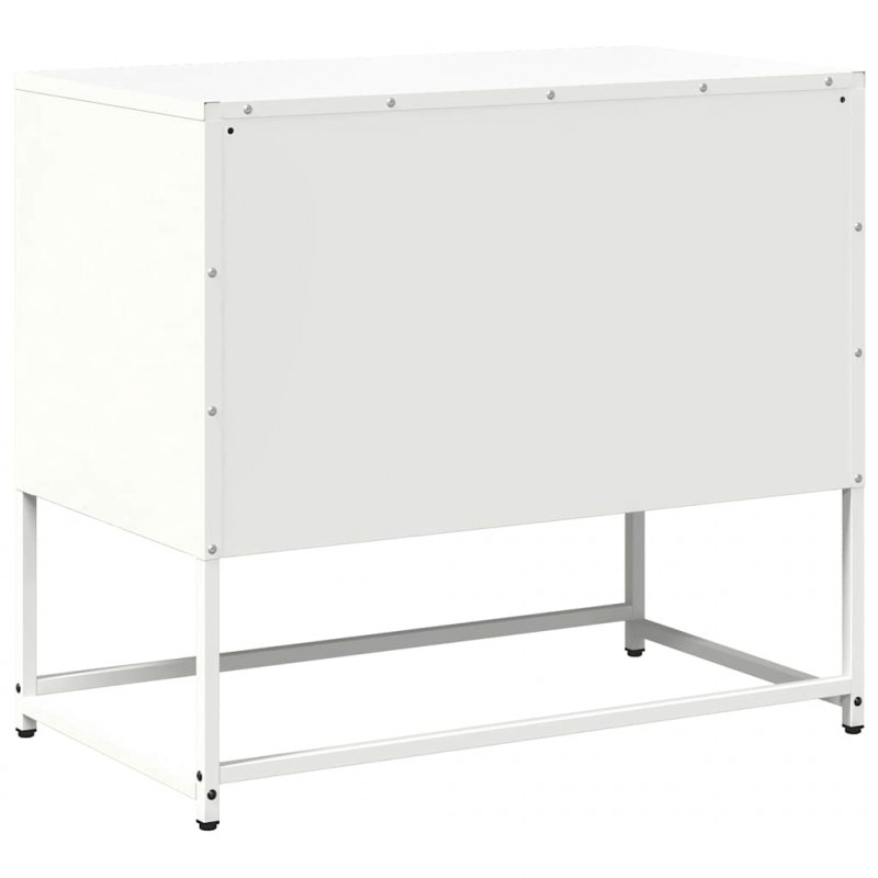 Szafka pod telewizor, biała, 68x39x60,5 cm, stalowa