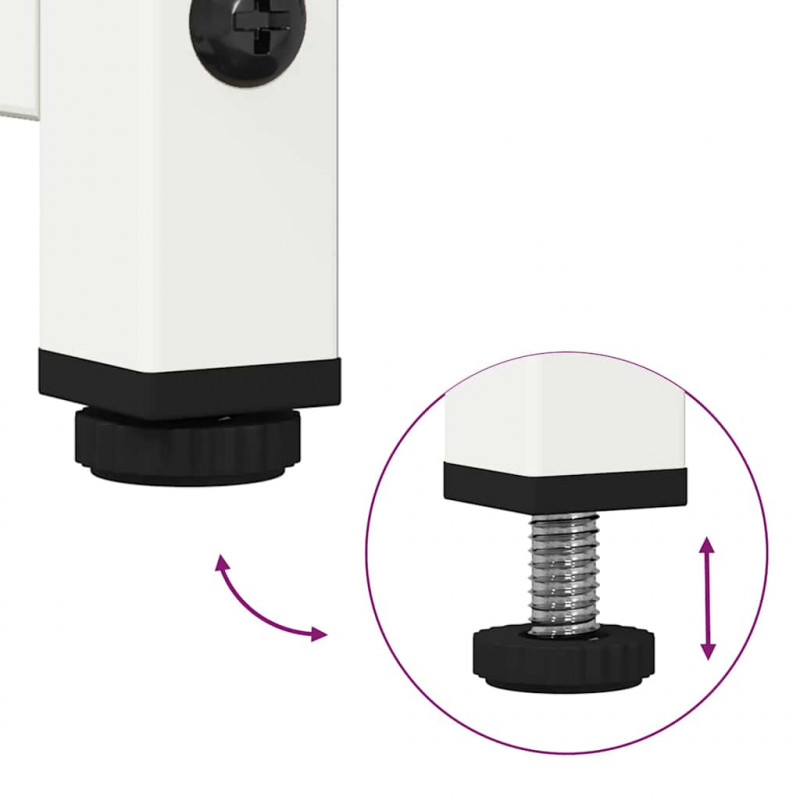 Szafka pod telewizor, biała, 68x39x60,5 cm, stalowa