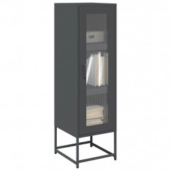 Komoda wysoka Antracyt 36x39x123 cm Stal walcowana na zimno
