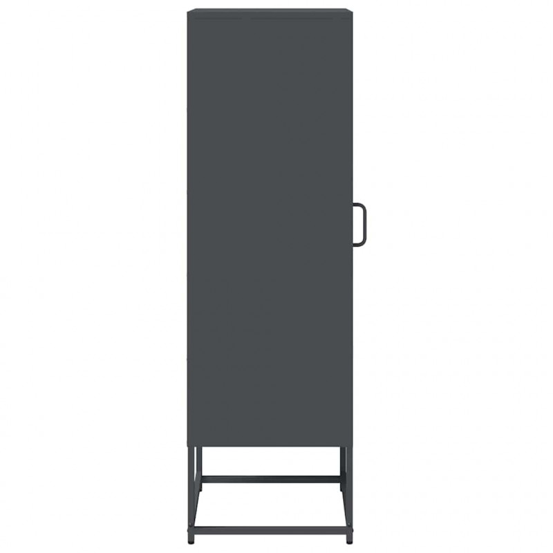 Komoda wysoka Antracyt 36x39x123 cm Stal walcowana na zimno