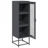 Komoda wysoka Antracyt 36x39x123 cm Stal walcowana na zimno