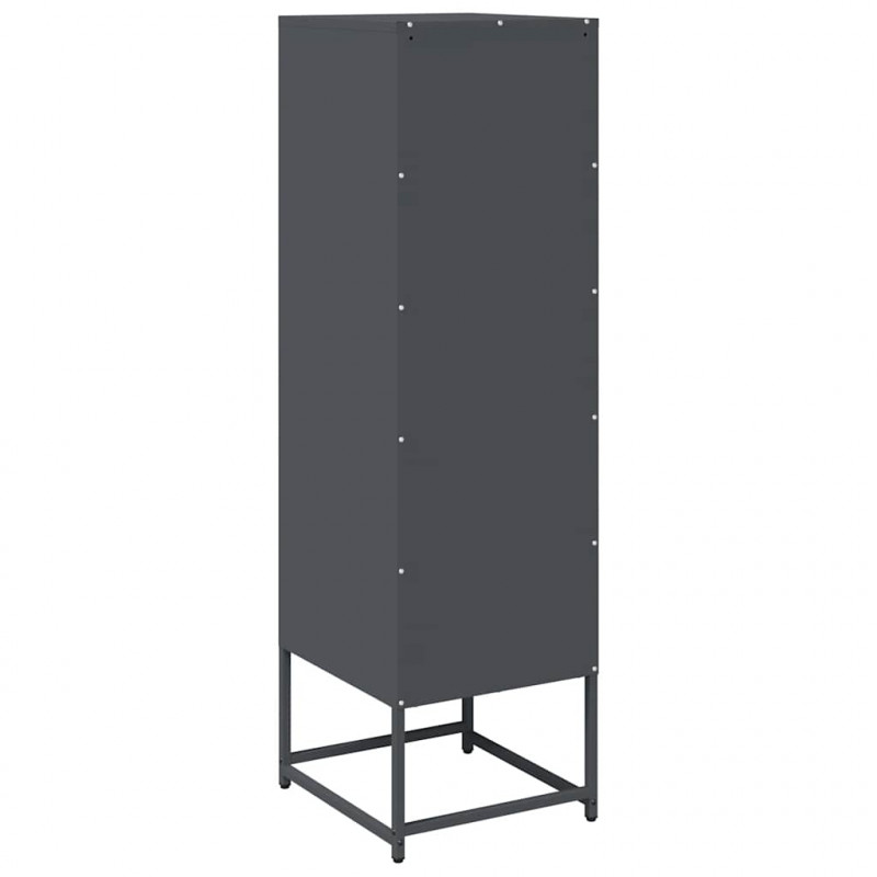 Komoda wysoka Antracyt 36x39x123 cm Stal walcowana na zimno
