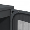 Komoda wysoka Antracyt 36x39x123 cm Stal walcowana na zimno
